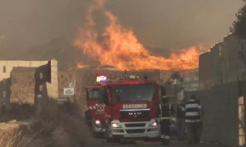 incendie tenerife sud