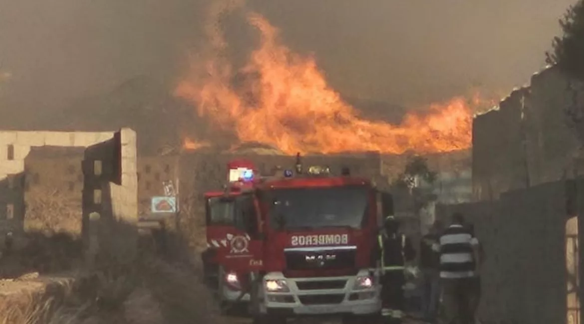 incendie tenerife sud